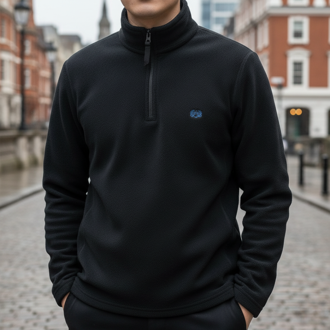 half zip fleece pullover men