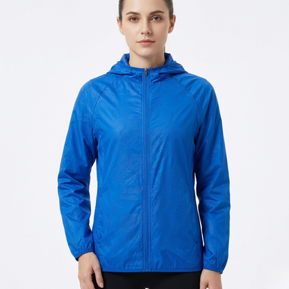 Packable Rain Jacket - Lightweight Hooded Cycling Jacket