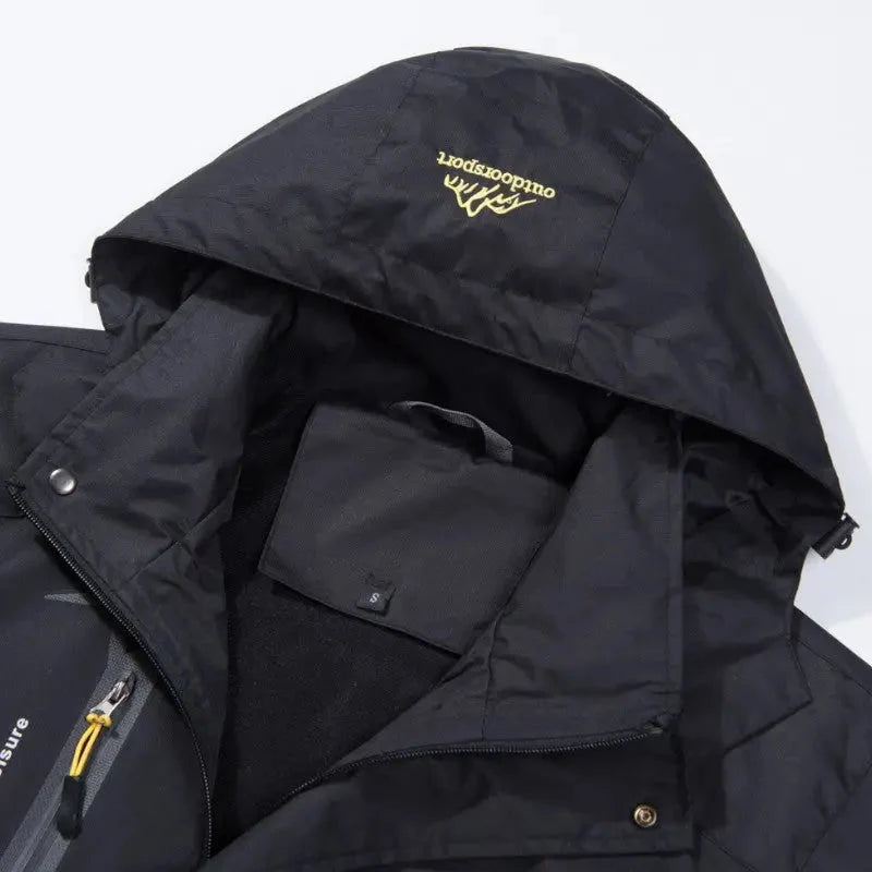 Men's Rain Jacket - Water-Repellent & Windproof - Detachable Hood