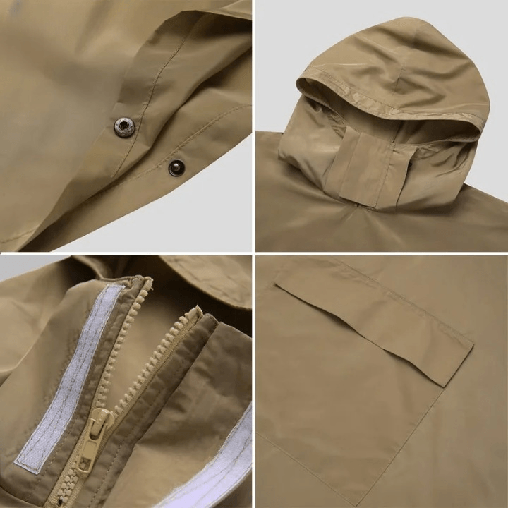 Rain Poncho - Hooded & Covers Your Backpack - Big Storm Pocket