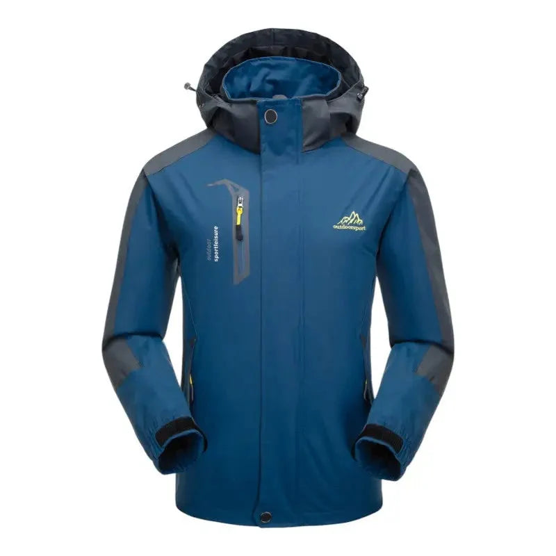 Men's Rain Jacket - Water-Repellent & Windproof - Detachable Hood