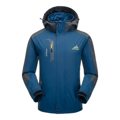 Men's Rain Jacket - Water-Repellent & Windproof - Detachable Hood