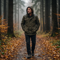Men's Waterproof Field Jacket - Windproof & Fleece-Lined - Multi-Pocket Design