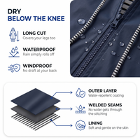 Women's Rain Coat with Hood - Long Waterproof Cut - Adjustable Waist
