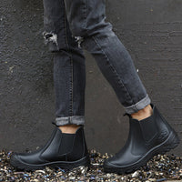 Men's Work Boots - Safety Toe & Puncture-Proof Sole - Easy Slip-On