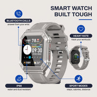 Rugged Smartwatch for Men - Bluetooth Calls & Heart Rate - IP68