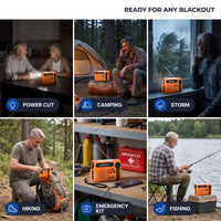 Emergency Radio - Hand Crank Solar Radio with Flashlight - AM FM SW