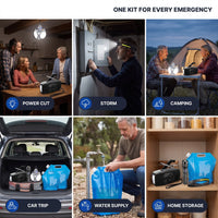 Power Outage Emergency Kit - Hand Crank Radio & LED Lantern Set