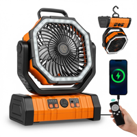 Camping Fan – 3-in-1 Wireless Fan – LED Light