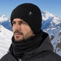 Winter Beanie with Ear Flaps - Fleece-Lined - Men's