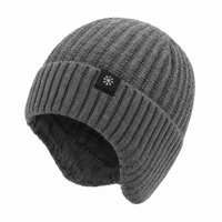 Winter Beanie with Ear Flaps - Fleece-Lined - Men's