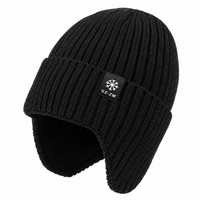 Winter Beanie with Ear Flaps - Fleece-Lined - Men's