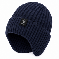 Winter Beanie with Ear Flaps - Fleece-Lined - Men's