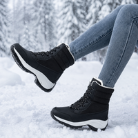 Women's Platform Winter Boots - Non-Slip - Quilted