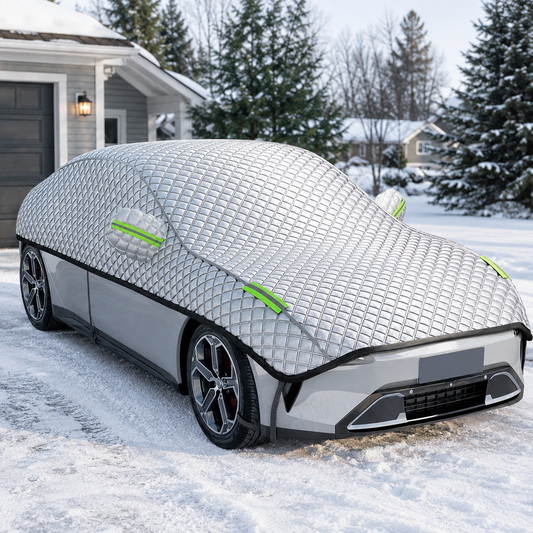 Half Car Cover - Waterproof All-Season Protection - Frost Sun Hail