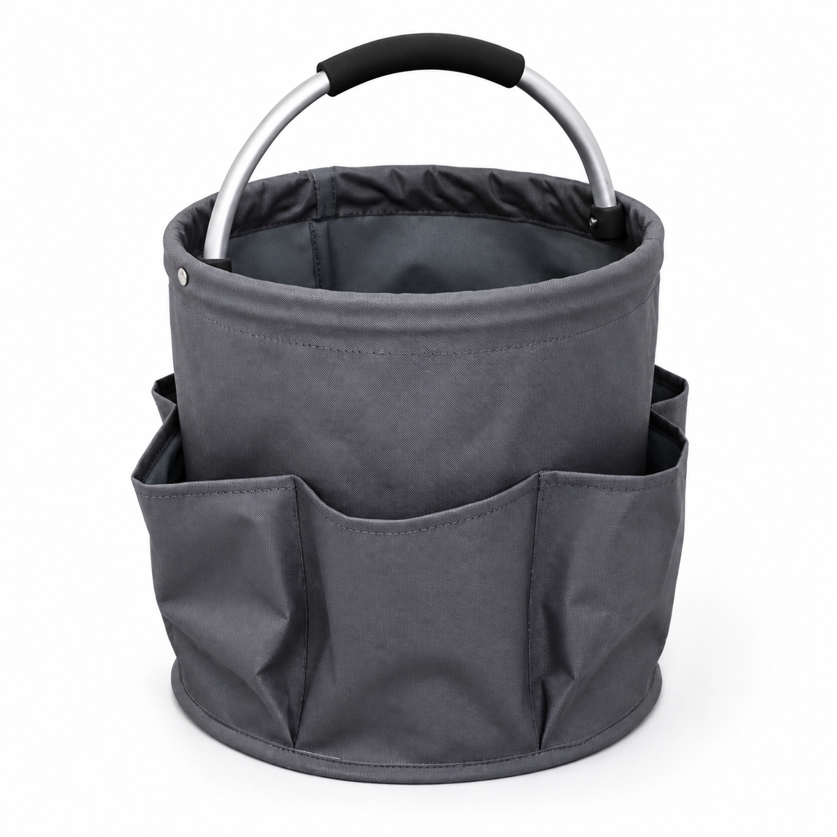 Collapsible Bucket Bag with Handle and Multiple Pockets Multifunctional