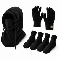 Winter Balaclava, Gloves & Socks Set - Fleece Lined - 3-4 Piece Set