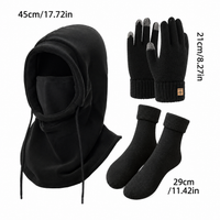 Winter Balaclava, Gloves & Socks Set - Fleece Lined - 3-4 Piece Set
