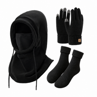 Winter Balaclava, Gloves & Socks Set - Fleece Lined - 3-4 Piece Set