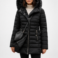 Women's Puffer Jacket - Waterproof & Windproof - Faux Fur Hood