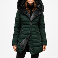Women's Puffer Jacket - Waterproof & Windproof - Faux Fur Hood