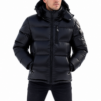 Men's Puffer Jacket - 80% Duck Down Fill - Detachable Hood