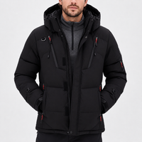 Men's Puffer Jacket - Waterproof & Windproof - Detachable Hood