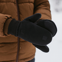 2-in-1 Flip-Top Mittens - Fingerless Base - Fleece Lined