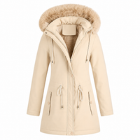 Women's Parka - Faux Fur Hood - Lined