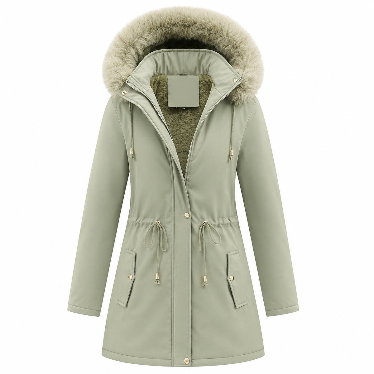 Women's Parka - Faux Fur Hood - Lined