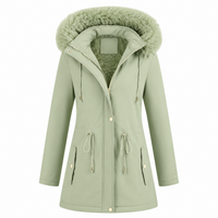 Women's Parka - Faux Fur Hood - Lined