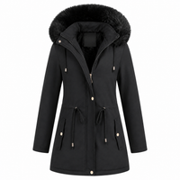 Women's Parka - Faux Fur Hood - Lined