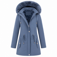 Women's Parka - Faux Fur Hood - Lined