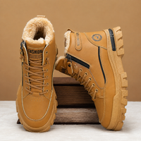 Insulated Winter Boots for Men - High-Top - Side-Zip & Lace-Up