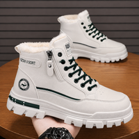 Insulated Winter Boots for Men - High-Top - Side-Zip & Lace-Up