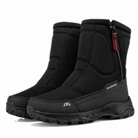 Zip-Up Winter Boots for Men - Mid-Calf - Waterproof