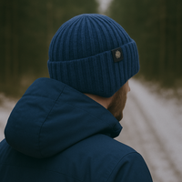 Winter Beanie with Ear Flaps - Plush Lined Ribbed Knit Hat for Men & Women