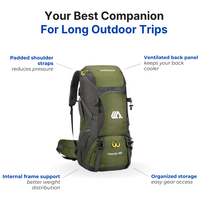 Outdoor Backpack 50L – Lightweight – Large Capacity