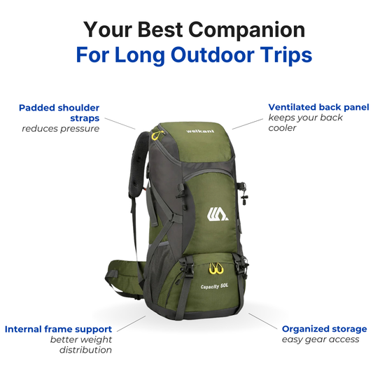 Outdoor Backpack 50L – Lightweight – Large Capacity