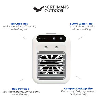 Mini Desk Ice Air Cooler - Hot Summer Days - A/C