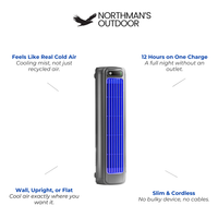 Portable Air Cooler - 3-in-1 Cordless Fan - Rechargeable, Wall-Mountable