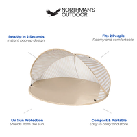 2-Person Pop-Up Beach Tent – Ready in Seconds & UV Protective