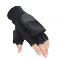 2-in-1 Flip-Top Mittens - Fingerless Base - Fleece Lined