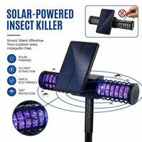 Solar Mosquito Lamp Outdoor - Bug Zapper Ground Stake - Waterproof UV