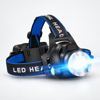 Rechargeable Headlamp - 1000 Lumen Zoom LED, 90° Tilt - IPX4 Waterproof
