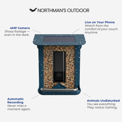 Smart Camera Bird Feeder Station – App-Controlled – Birdhouse with Live View