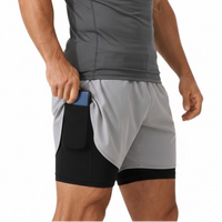 Men's 2-in-1 Sports Shorts – Quick-Drying – Phone Pocket