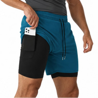 Men's 2-in-1 Sports Shorts – Quick-Drying – Phone Pocket