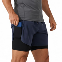 Men's 2-in-1 Sports Shorts – Quick-Drying – Phone Pocket