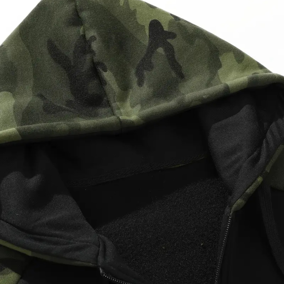 Men’s Camo Fleece Hoodie – Warm & Comfortable – Fall & Winter